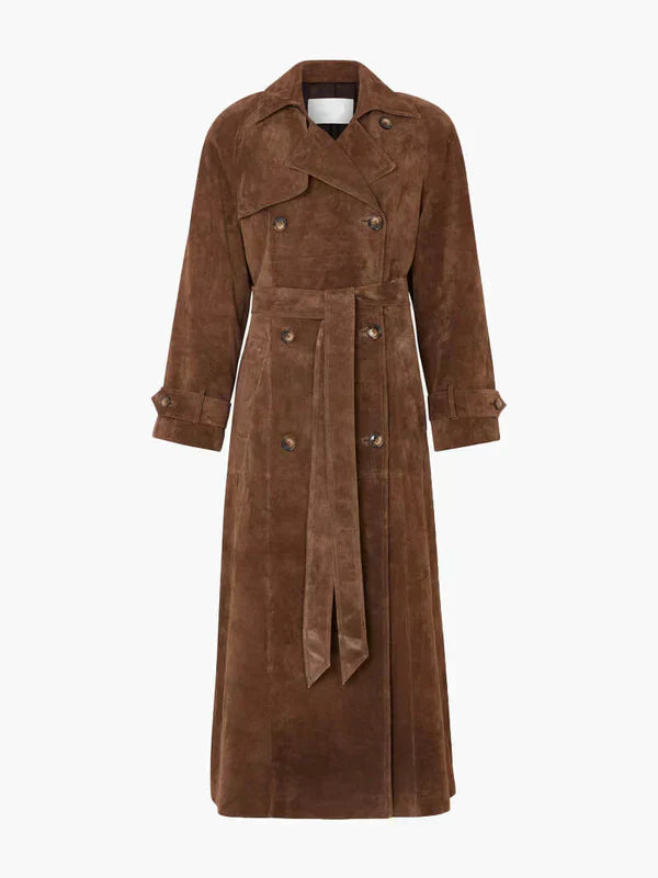 Cordula | Trench in Pelle Scamosciata