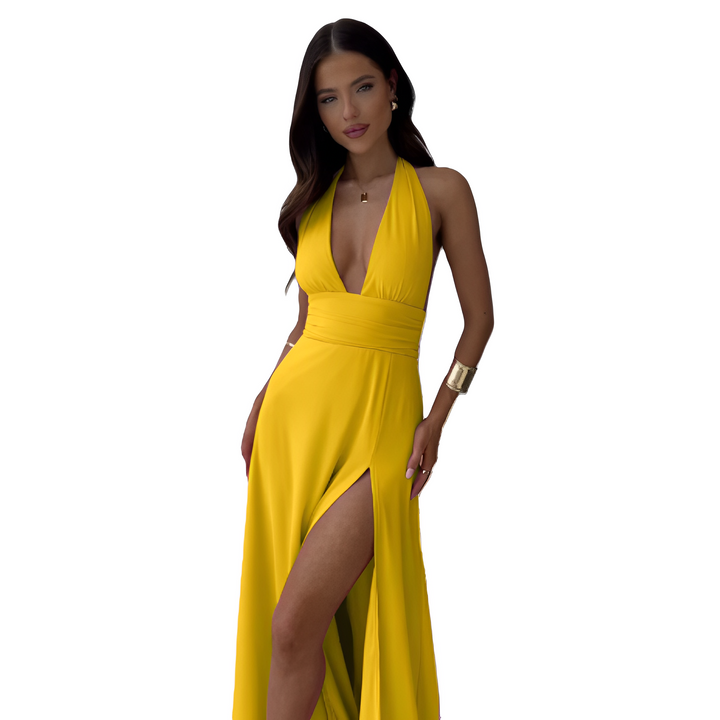 Clemency - Fashionable Halter Dress for Women