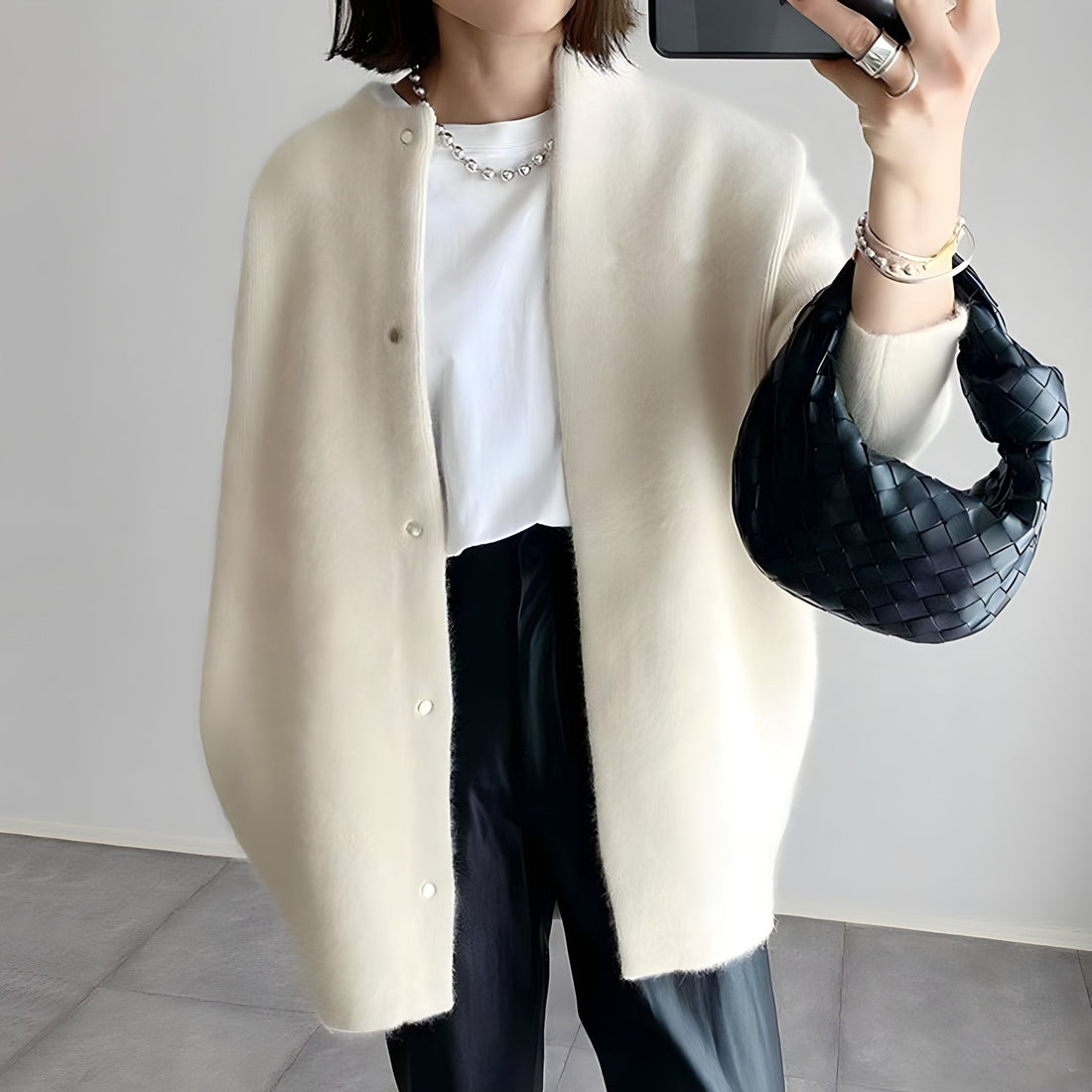 Whitney | cardigan elegante con bottoni