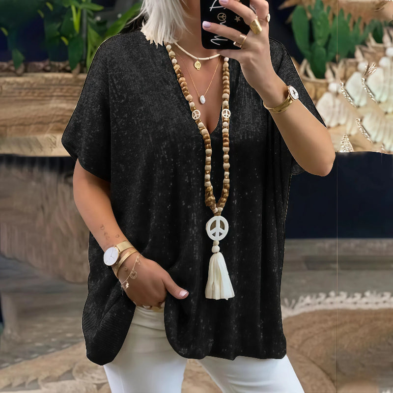 Paola - Sequin V-Neck T-Shirt