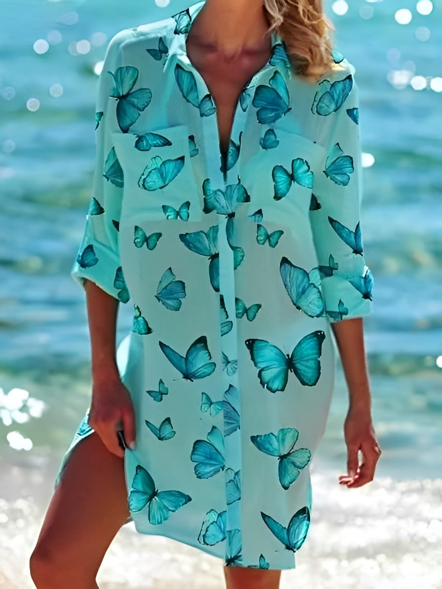 Emely - Casual Loose Fit Shirt Dress for Women