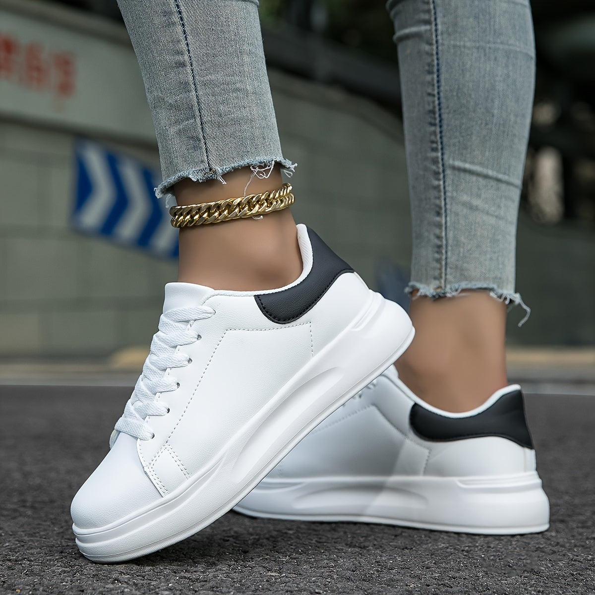 Layla - Sneaker in Pelle Bianca Donna per Stile Quotidiano