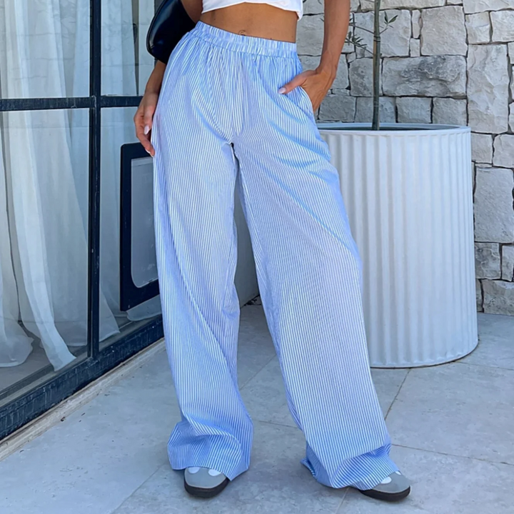 Elis – Women's High-Waisted Wide-Leg Trousers