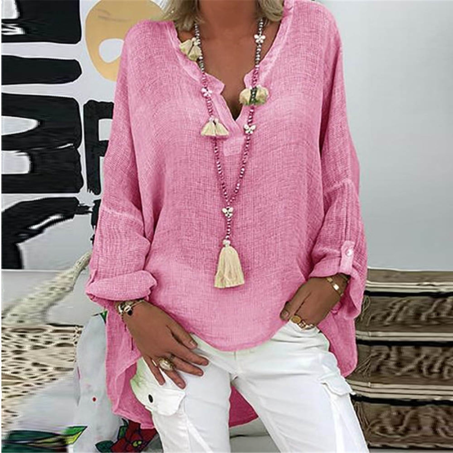 Mia – Elegante Blusa di Lino