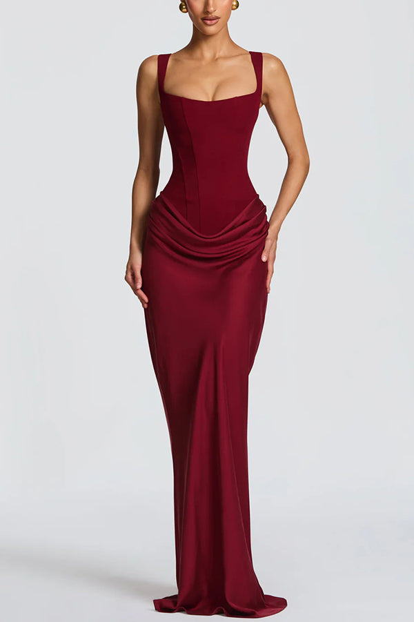 Leonor™ – Abito Maxi Elegante con Scollo Quadrato