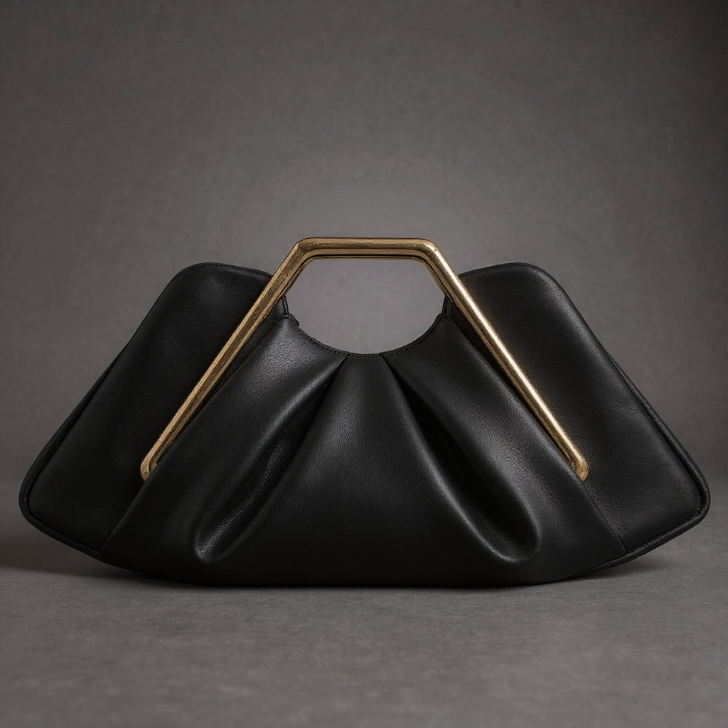 Aideen | Borsa Elegante con Manico Dorato