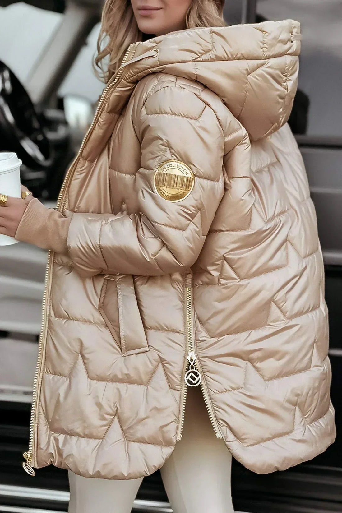 Nolwen | Cappotto Invernale Elegante con Cappuccio e Imbottitura