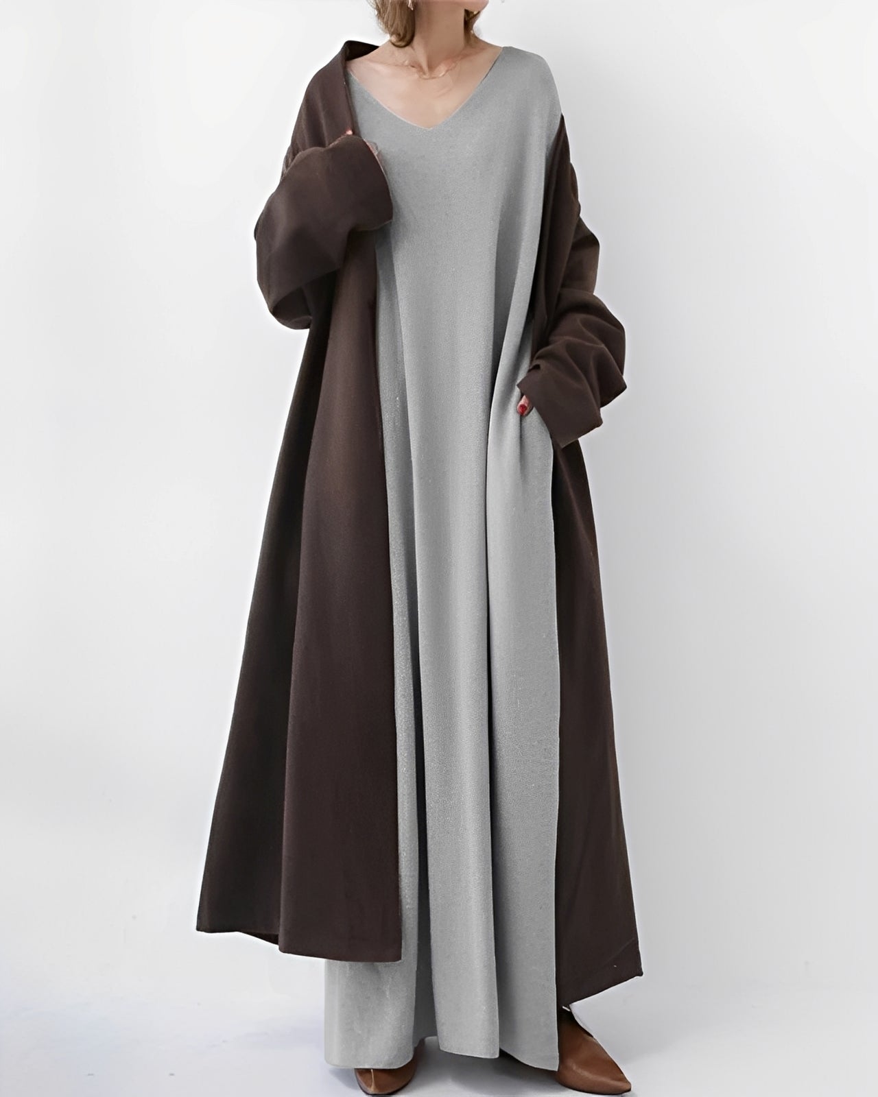 Eliana - Long Sleeve Long Dress