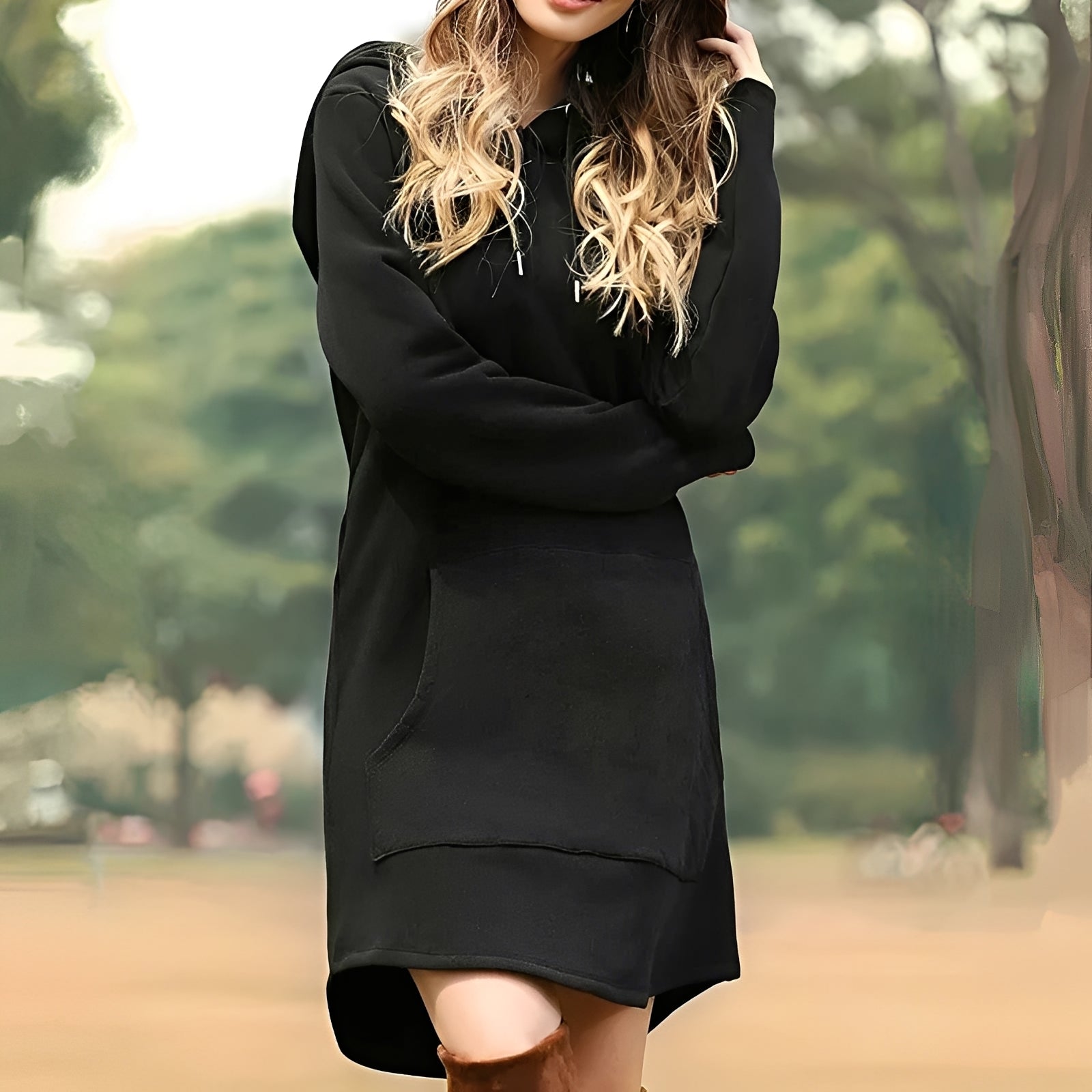 Lorraine - Women's Casual Long Hoodie Dress