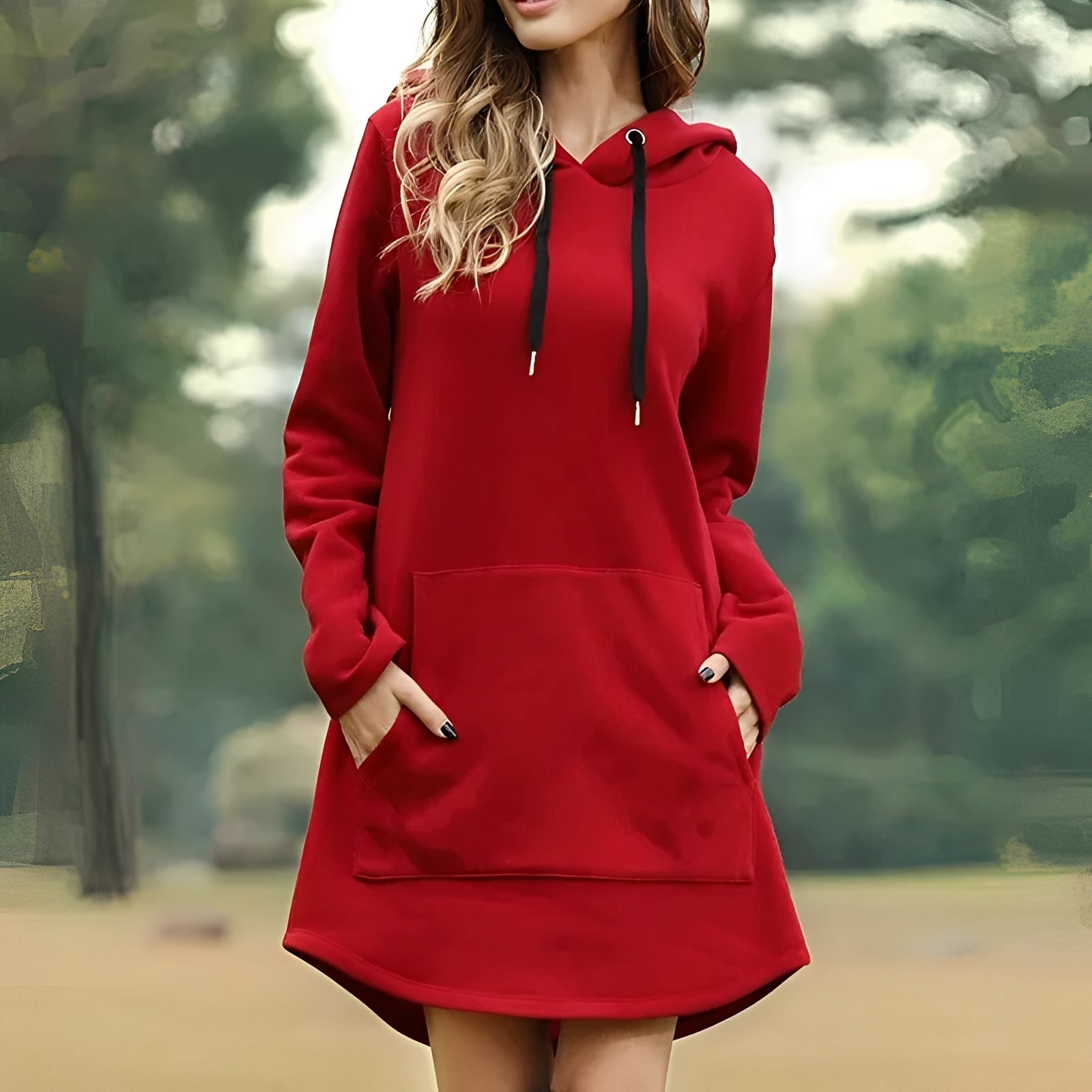 Lorraine - Women's Casual Long Hoodie Dress