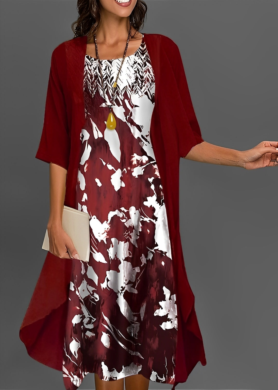 Victoria - Elegante abito estivo in chiffon per donne