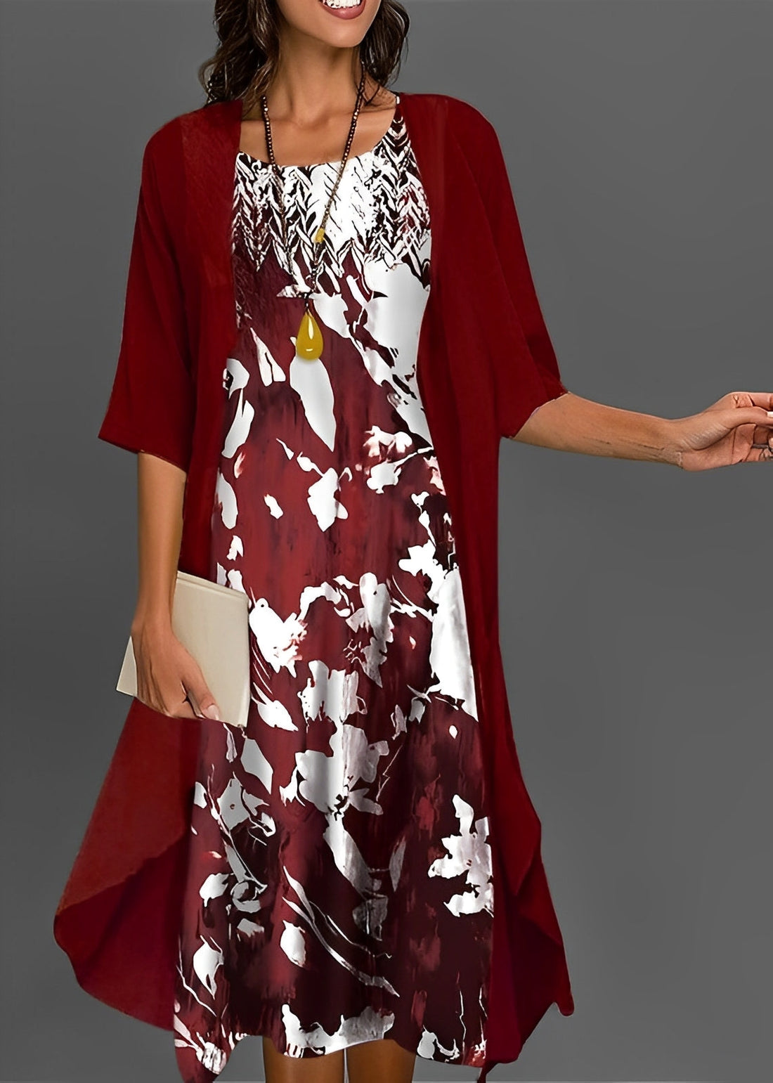 Victoria - Elegante abito estivo in chiffon per donne