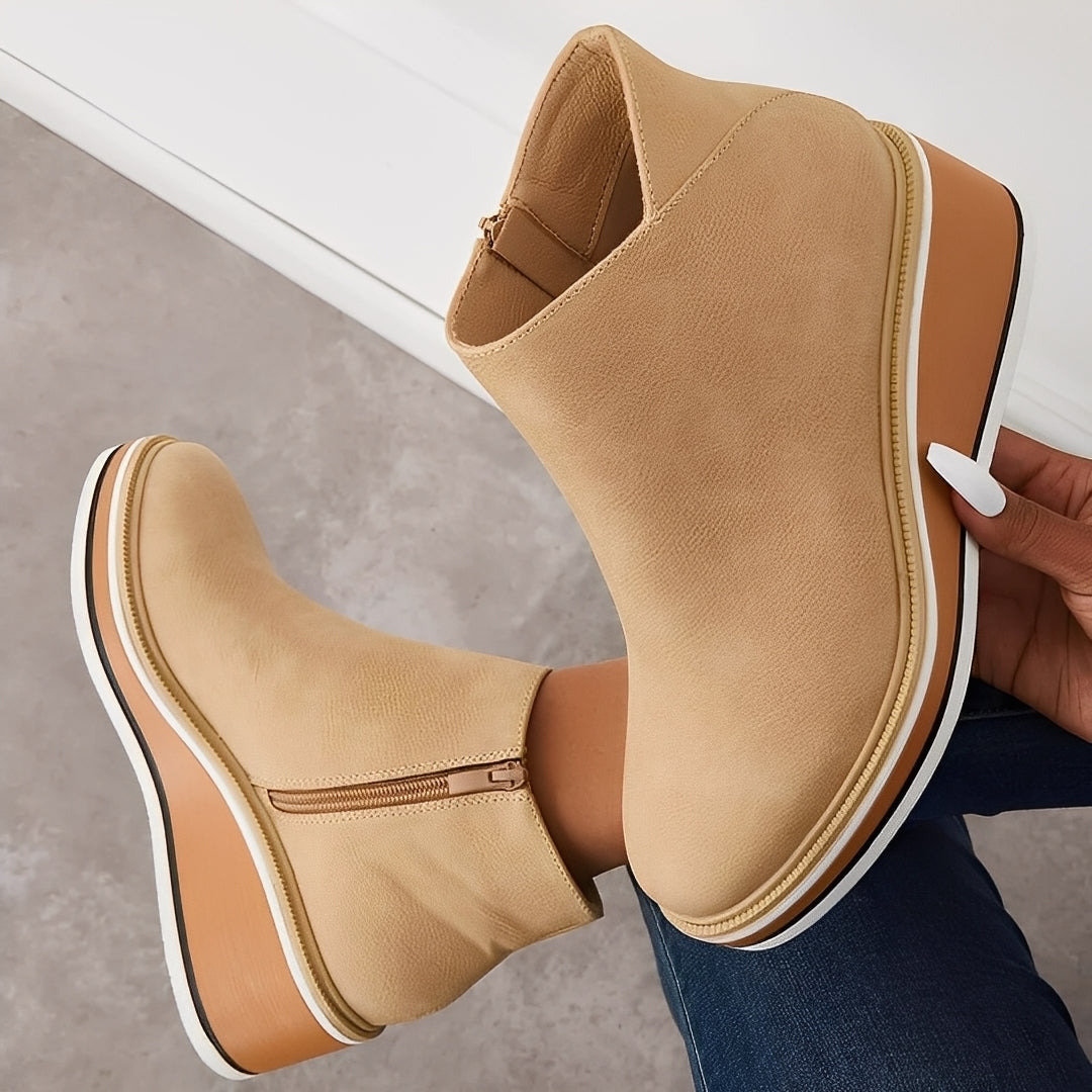 Sorrel - Stivali in pelle casual con zip per donne