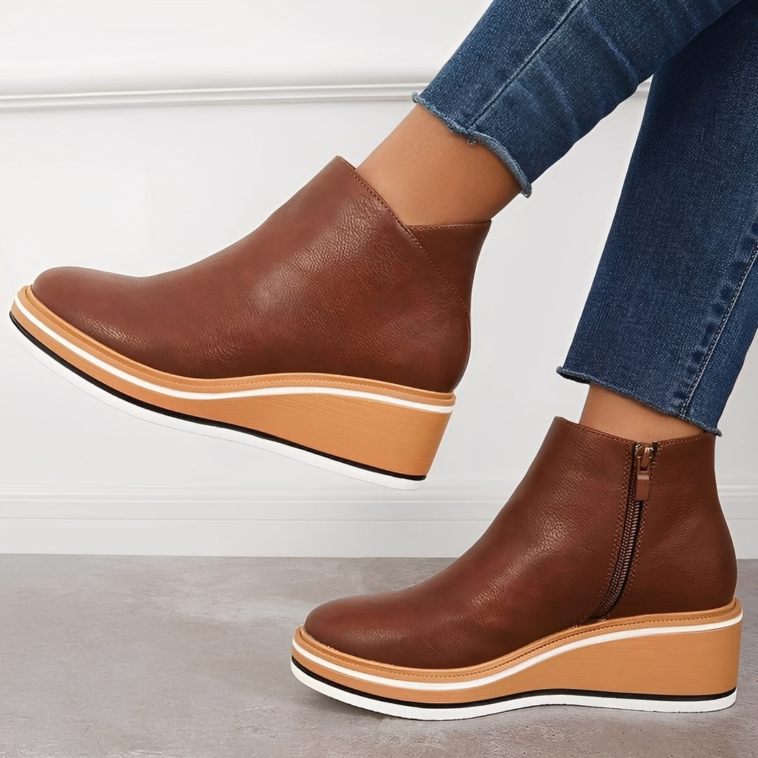 Sorrel - Stivali in pelle casual con zip per donne