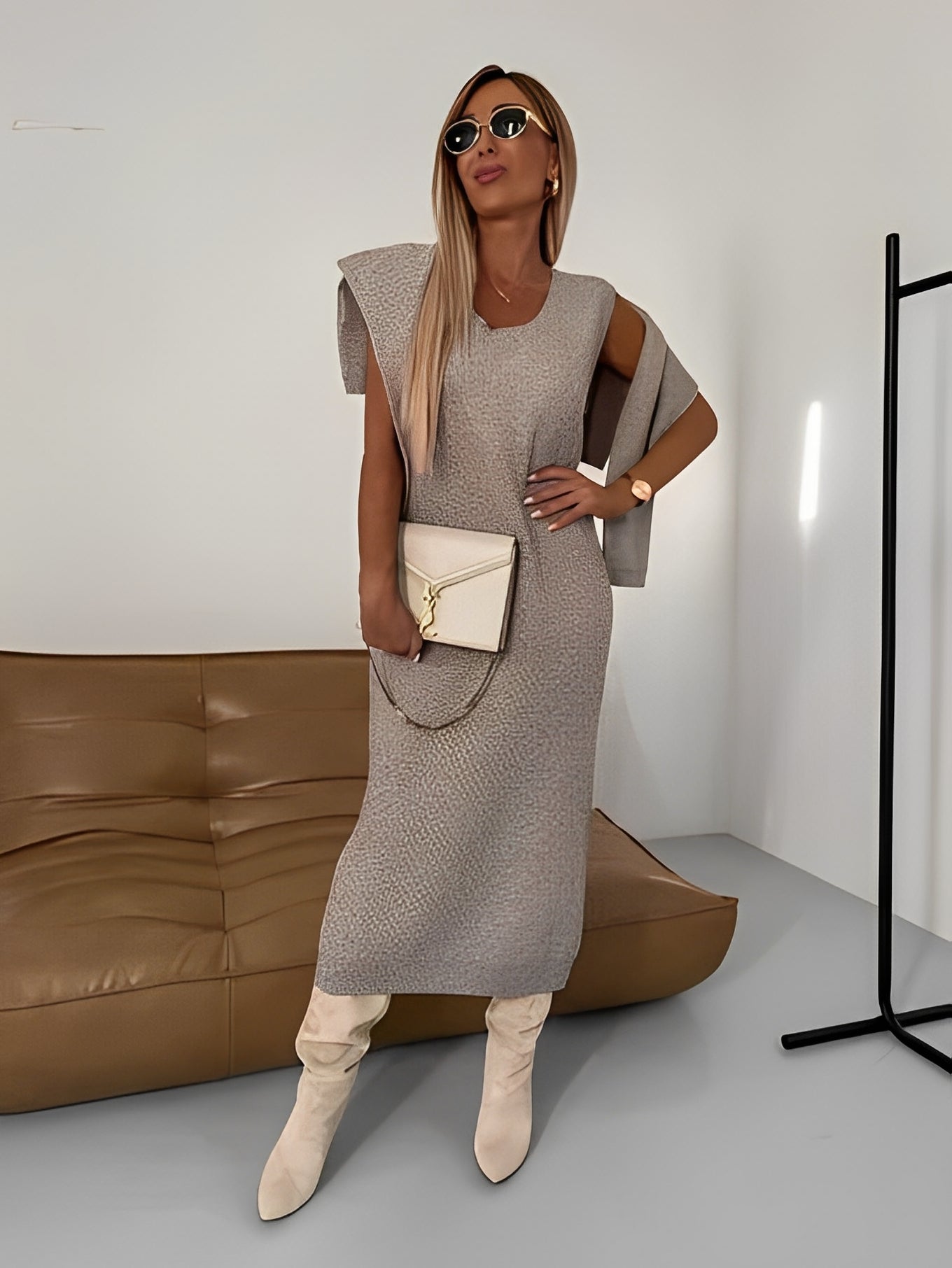 Cherice - Elegante, morbido set lavorato a maglia per donne