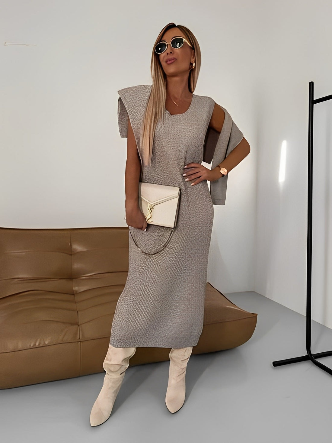 Cherice - Elegante, morbido set lavorato a maglia per donne