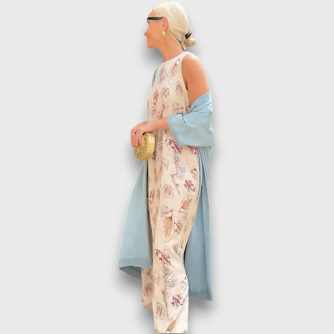 Elveria | Maxi dress with cardigan