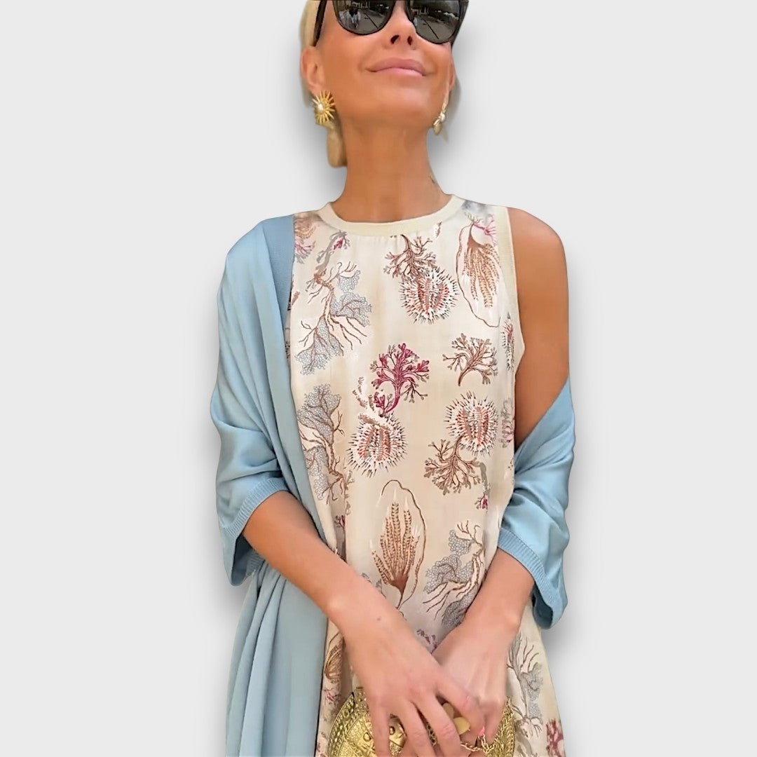 Elveria | Maxi dress with cardigan