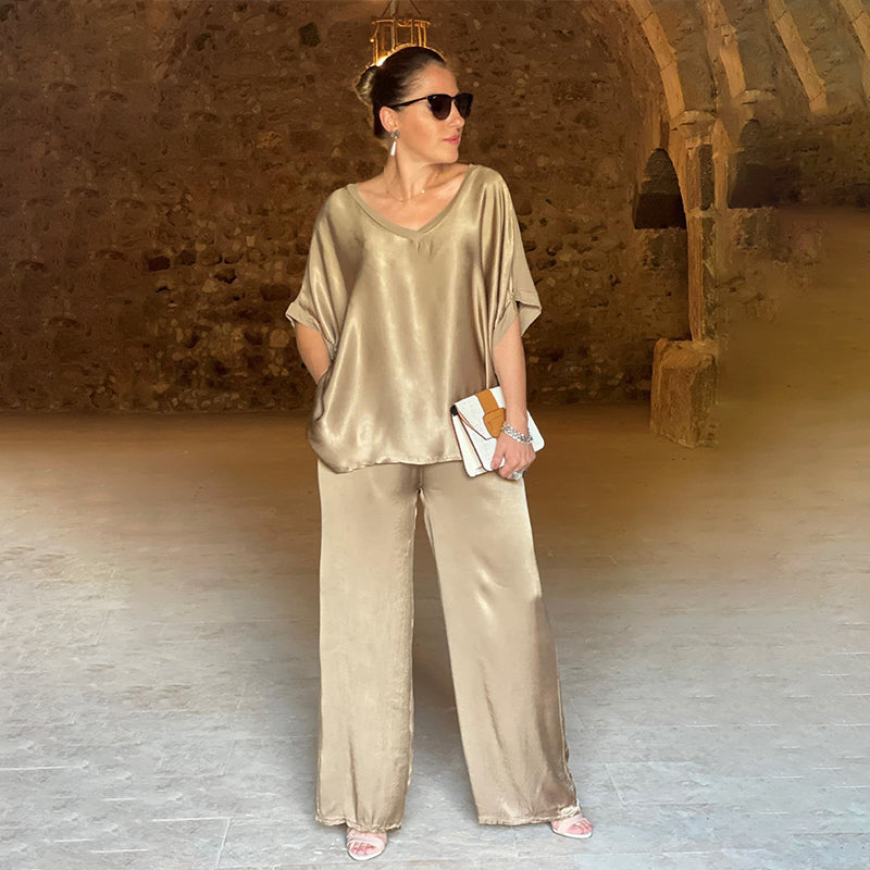 Pauline | Completo in raso lucido