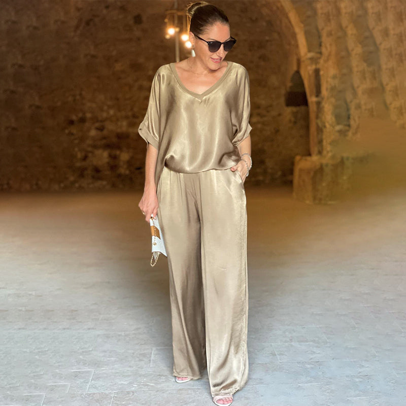 Pauline | Completo in raso lucido